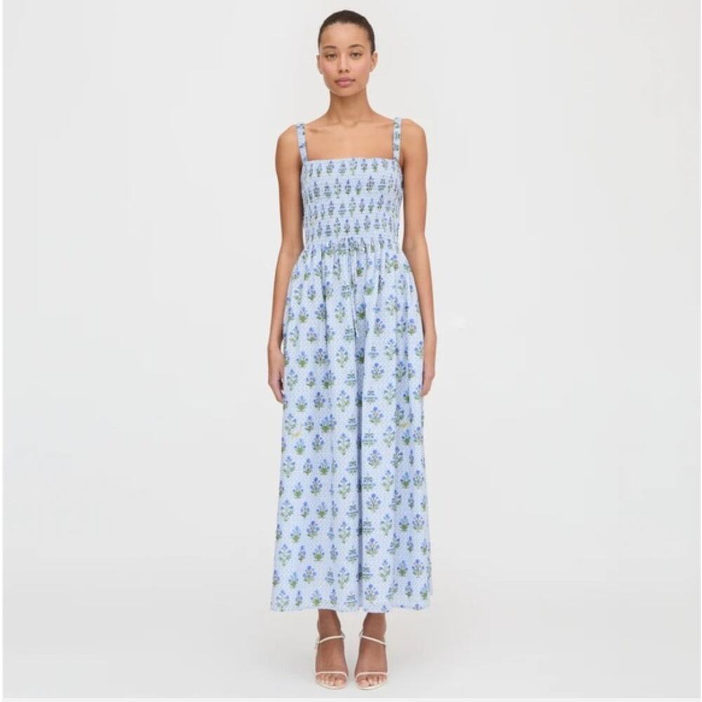 Hill House The Anita Nap Dress Blue Floral NWT